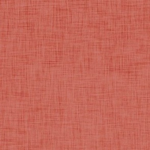 Coral Pink- Dark- Earthy Orange- Solid Color with Linen Texture- Faux Texture Wallpaper- Sea_ Sun and Surf- Vintage Colors