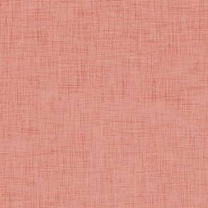 Coral Pink- Solid Color with Linen Texture- Faux Texture Wallpaper- Sea_ Sun and Surf- Vintage Colors