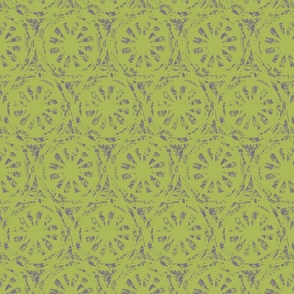   Moss Wheel texture  Chartreuse green purple Cottage core Medium