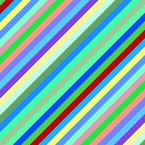 Rainbow Diagonal Stripes #2 (large)