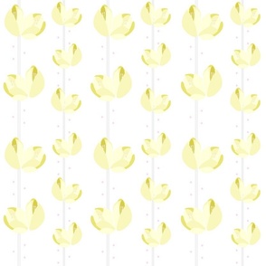 The Room-Specific Wallpaper / Yellow Bougainvillea Flower Pattern