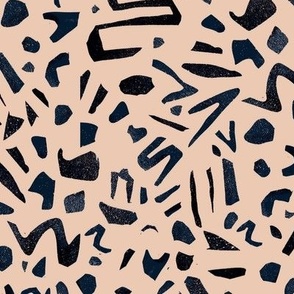 funky confetti black and pale pink