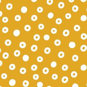 Cream Dots on Gold (Large)