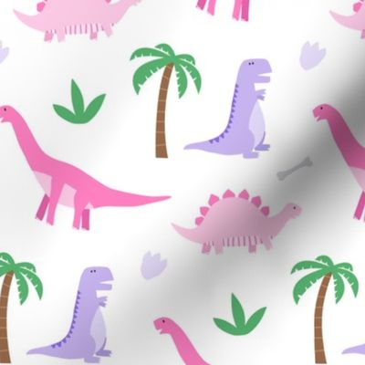 Dinosaurs Pink and Purple MEDIUM
