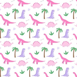 Dinosaurs Pink and Purple MEDIUM