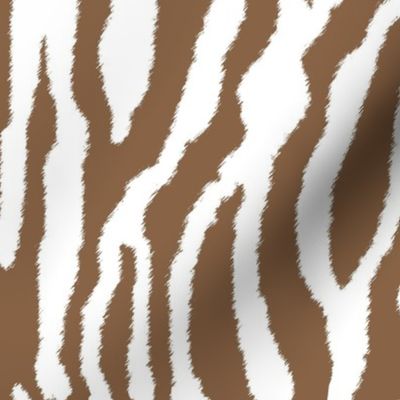 Brown Zebra Stripes on White