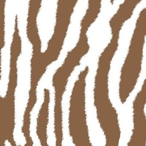 Brown Zebra Stripes on White