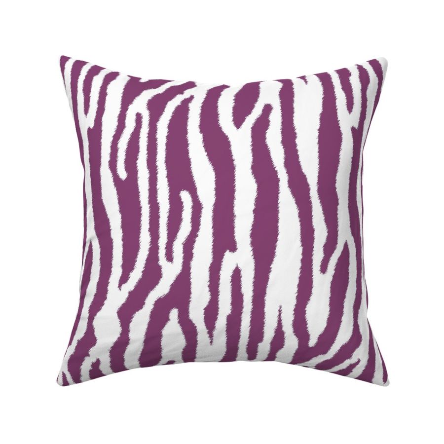 Purple Zebra Stripes on White