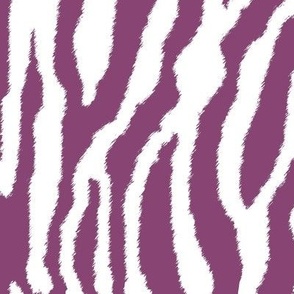 Purple Zebra Stripes on White
