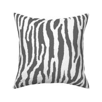 Gray Zebra Stripes on White