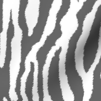 Gray Zebra Stripes on White