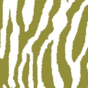 Sage Green Zebra Stripes on White