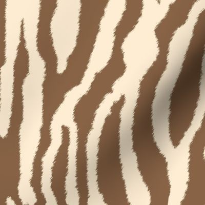 Brown Zebra Stripes on Cream
