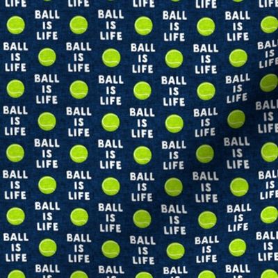 (tiny scale) Ball is life - navy - dog - tennis ball - C23