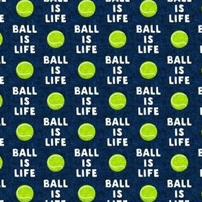 (tiny scale) Ball is life - navy - dog - tennis ball - C23