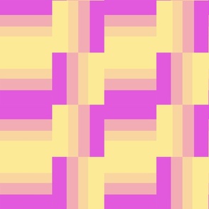 Pink and yellow gradient squares