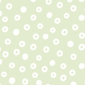 Cream Dots on Green (Large)