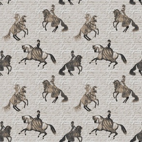 sidesaddle ladies pattern sepia tones