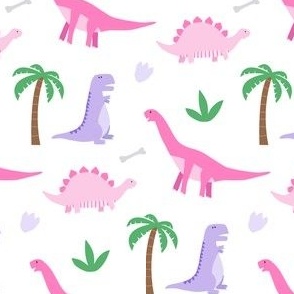 girly dinos pink and purple SMALL