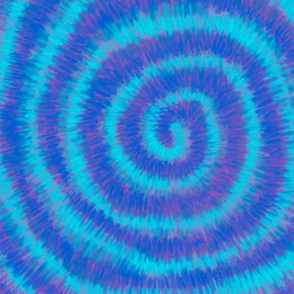 Blue and Purple Spiral Tie Dye