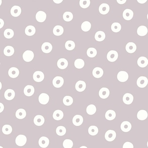 Cream Dots on Mauve (Large)