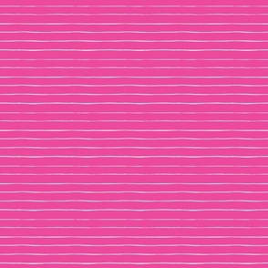 Hot pink and white drawn stripes - coordinate to flamingo beach party - small