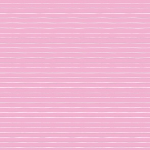 Bubblegum pink and white drawn stripes - coordinate to flamingo beach party - small