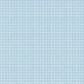 Blue and White drawn grid plaid - coordinate to flamingo beach party - small