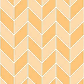 Flight Herringbone / Soft Orange / Geometric / Large