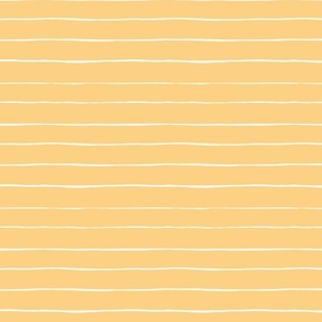 Yellow and white drawn stripes - coordinate to flamingo beach party - medium