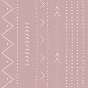 Neutral Boho Geometric Pink Puce