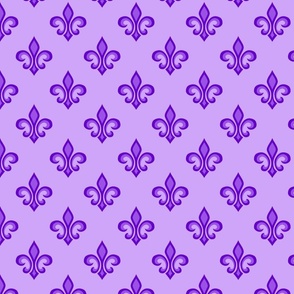 Fleur-De-Lis - Purple - New Orleans