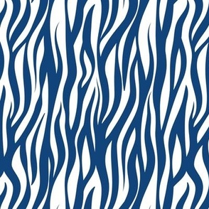  Small scale // Tigers fur animal print // classic blue and white vertical stripes