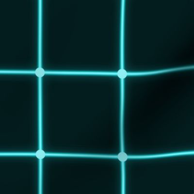 Large Matrix Optical Illusion Grid in Black and Neon Aqua