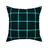 Large Matrix Optical Illusion Grid in Black and Neon Aqua