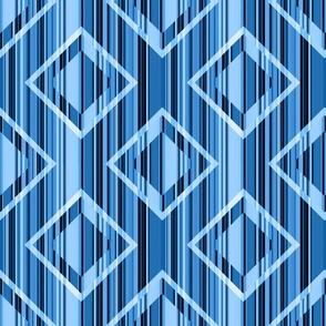 Blue Diamond Stripes