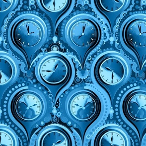 Blue Time Machine Clocks