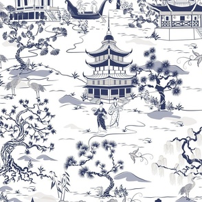 Chinoiserie  A Good Old Day large size scale 24''