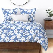 flat-retro-papercut-tropical-floral-foliage-print-blue-white-150DPI-2800x2800px