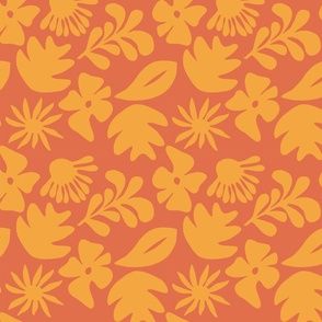 flat-retro-papercut-tropical-floral-foliage-print-dusky-oranges-150DPI-1400x1400px
