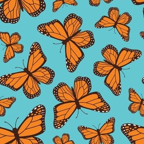 Monarch Butterflies - Blue