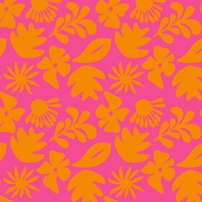 flat-retro-papercut-tropical-floral-foliage-print-pink-orange-150DPI-1400x1400px
