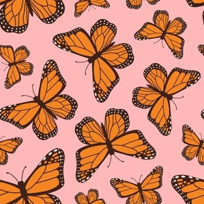 Monarch Butterflies - Pink