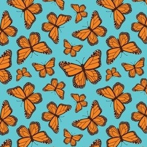 Monarch Butterflies - Blue, Small