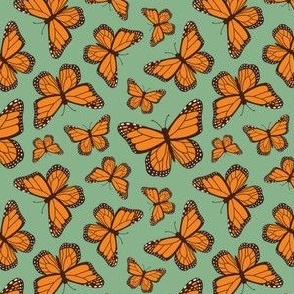 Monarch Butterflies - Green, Small