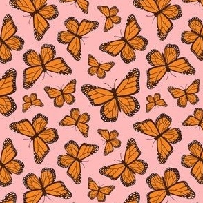 Monarch Butterflies - Pink, Small