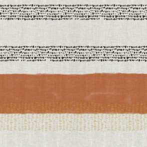 Terracotta Stripe A- on gray  (large scale)