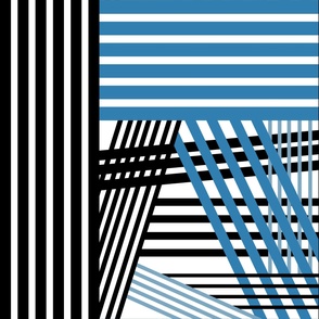 Black and Blue Stripe (large)