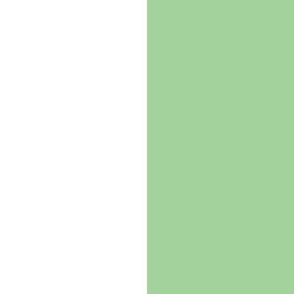 6 inch green and white stripe vertical