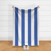 6 inch royal blue and white stripe vertical